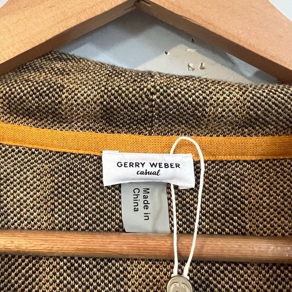 Gerry Weber Sweater Jacket Long Lined Plaid Duster Size 12 Cotton - Picture 3 of 5